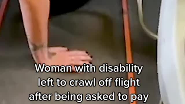 Woman with disability left to crawl off flight after being asked to pay for wheelchair transfer