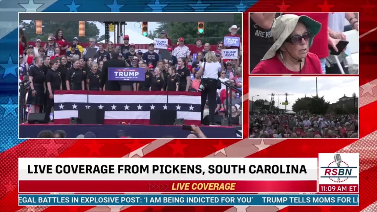 Rushingbrook Children’s Choir Performs at Trump Rally Pickens South Carolina