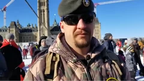 VETERAN SPEAKS @ OTTAWA TRUCKER CONVOY