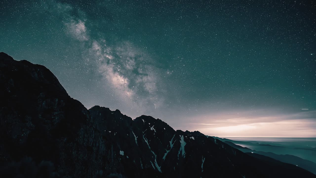 Starry Sky Mountains Milky Way