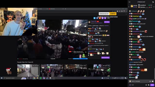 xQc reacts to celebration after Japan qualify after beating Spain