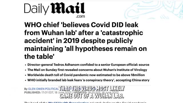 China appeasing WHO Chief and Lancet Commission Chairman support the lab leak theory Trailer