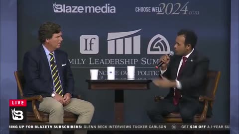 Tucker Carlson and Vivek Ramaswamy Discussing Jan 6th ["The Summit"]