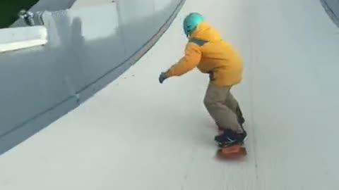 Skateboarding on an air cushion