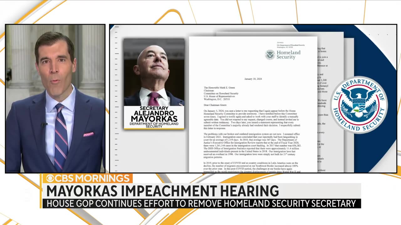 House Republicans seek to impeach Homeland Security Secretary Mayorkas