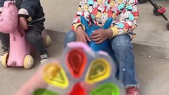 Little bro and sis cute family play game at home #FelixPlay #Shorts(53)