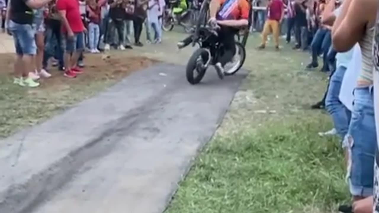 Fun with motor cycle