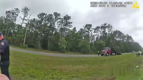 Car Launches Off Tow Truck Ramp in Lowndes County, Georgia