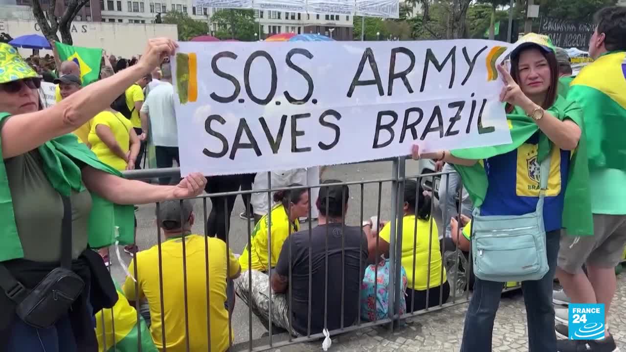 Las protestas bolsonaristas en Brasil continúan, aunque ahora con menor intensidad • FRANCE 24