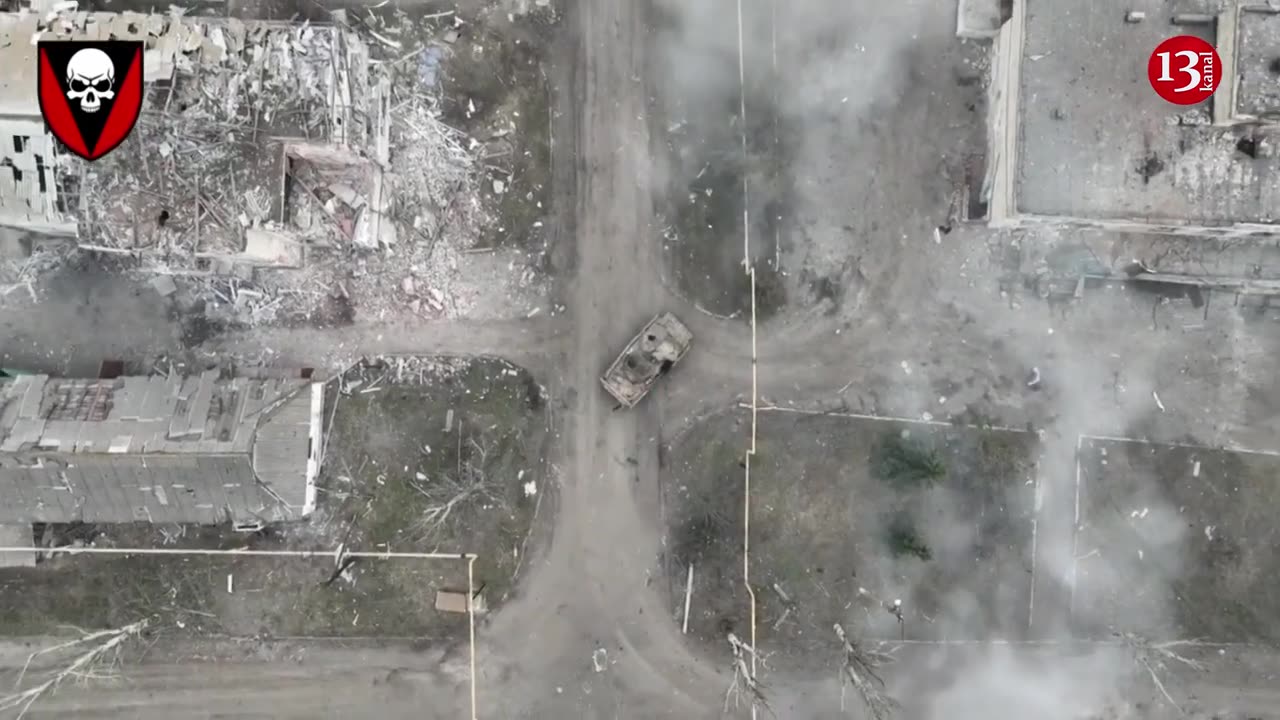 After their vehicle was hit, Russians this time tried to leave the area on a motorcycle