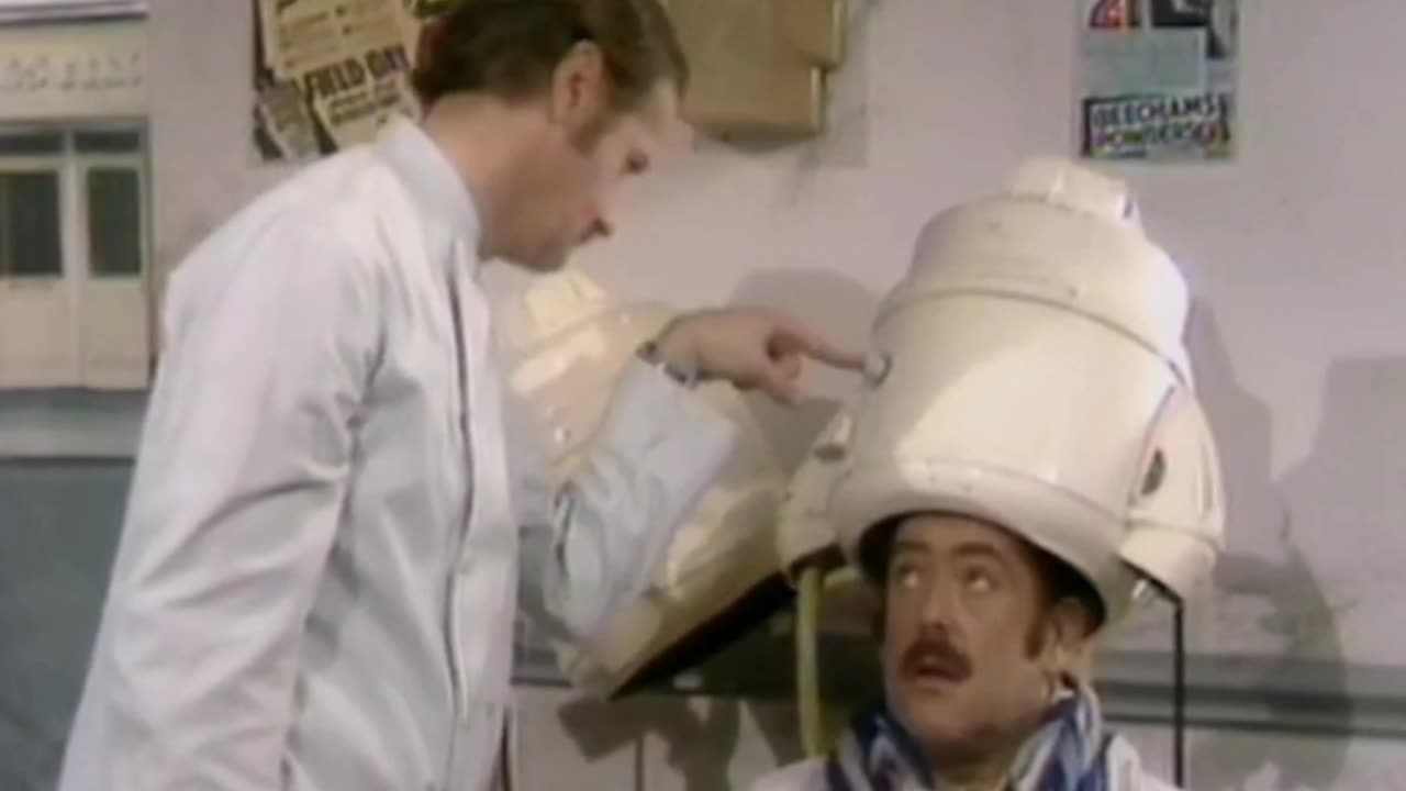 Benny Hill, the king of comedians, ( barbershop).