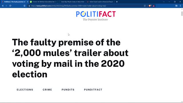 PolitiFact gave 2000 mules a mostly false