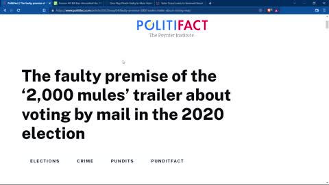 PolitiFact gave 2000 mules a mostly false