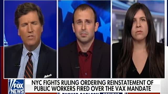 Tucker Carlson: Fired for refusing the vax.