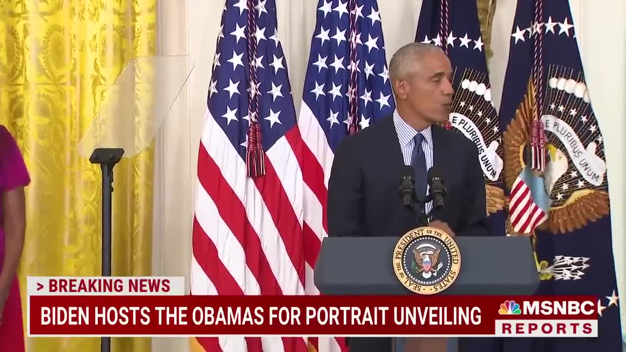 Barack Obama Thanks Biden For 'Faith In Our Democracy' At White House Portrait Unveiling
