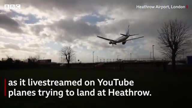 Big Jet TV: How a plane stream became a sensation during Storm Eunice - BBC News