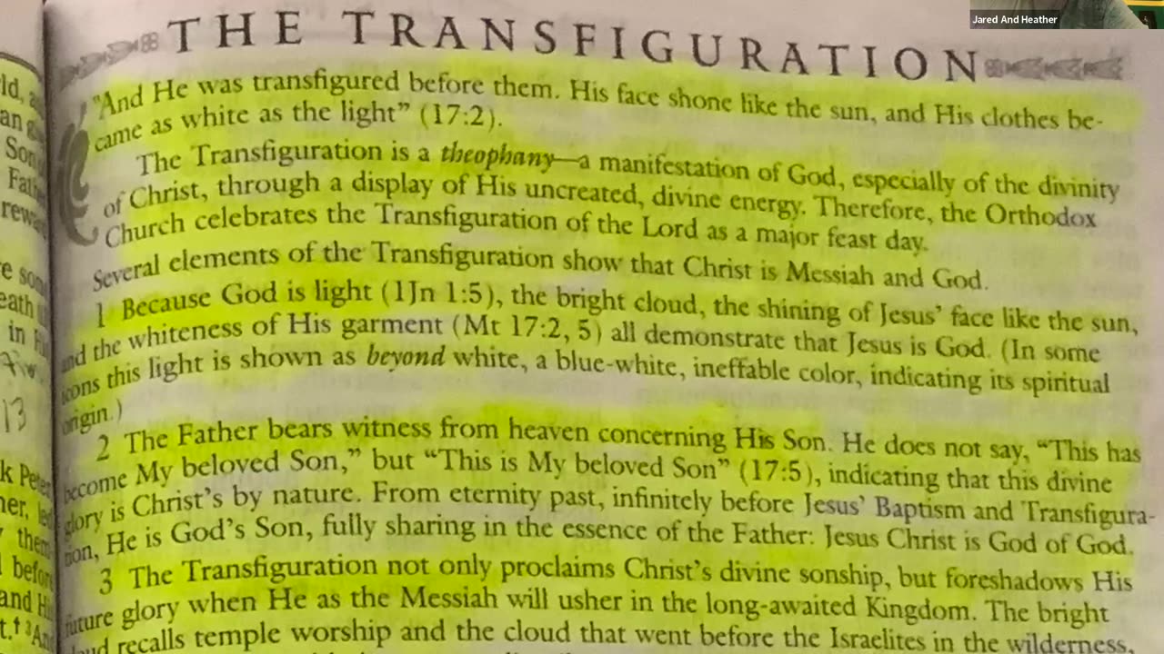 "The Transfiguration" (Matthew 17:1-9)