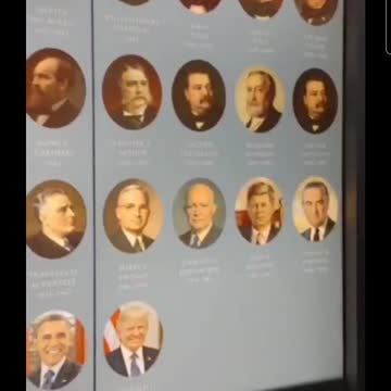 The White House Visitor's Center President Wall