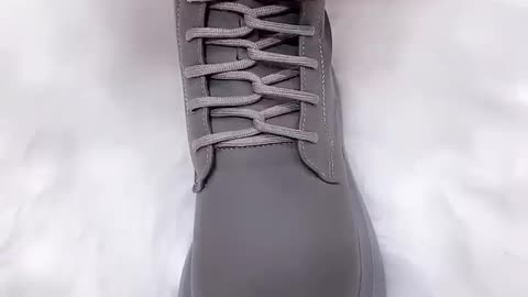 lacing shoes