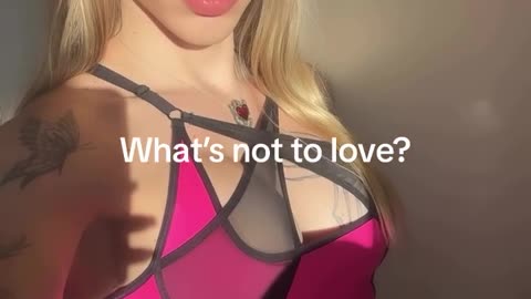 Blonde tgirl teasing you