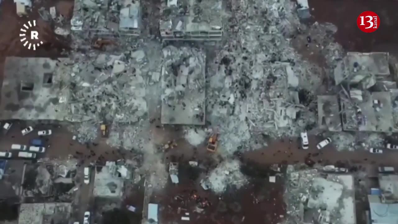 Drone footage shows quake damage in Syria