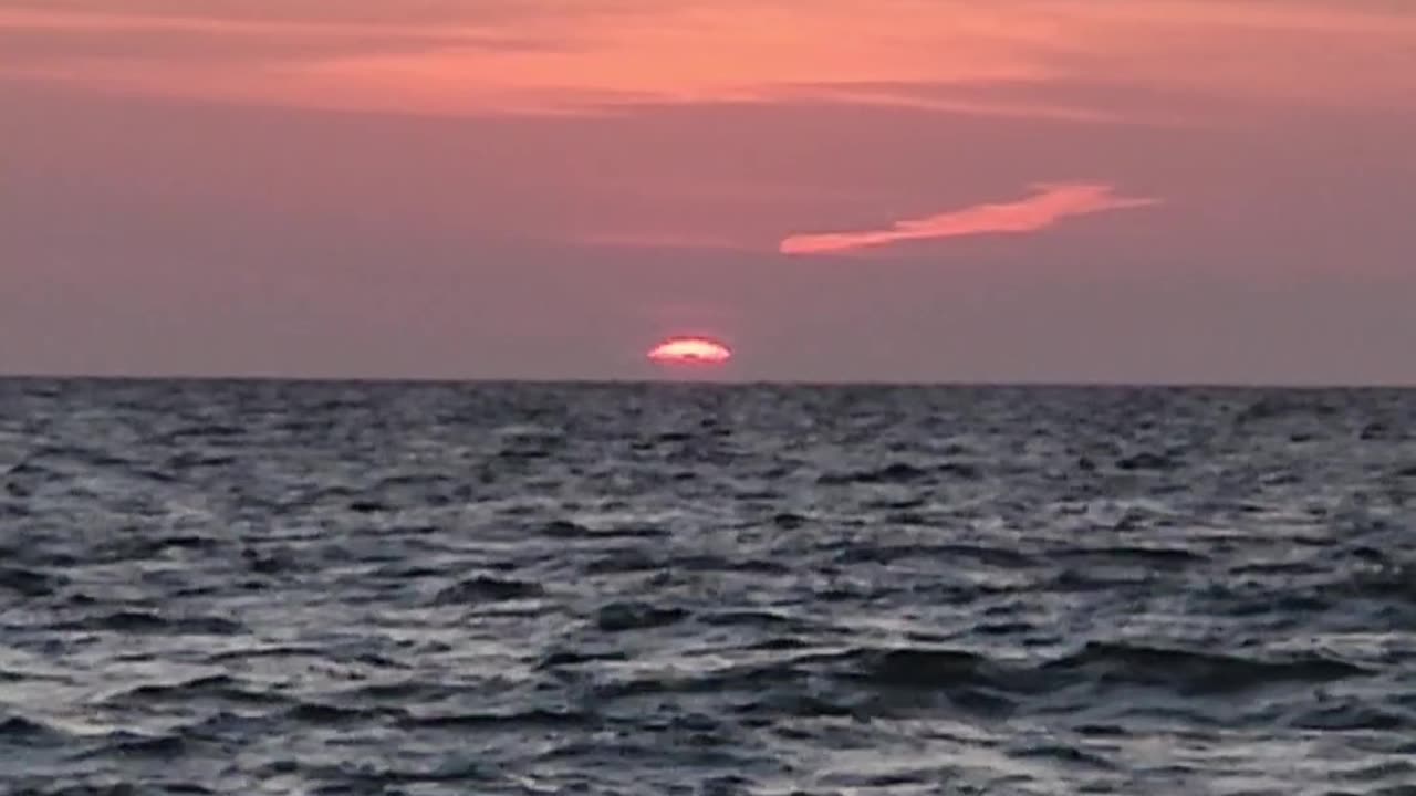 Shark Boat Photobombs Sunset Recording