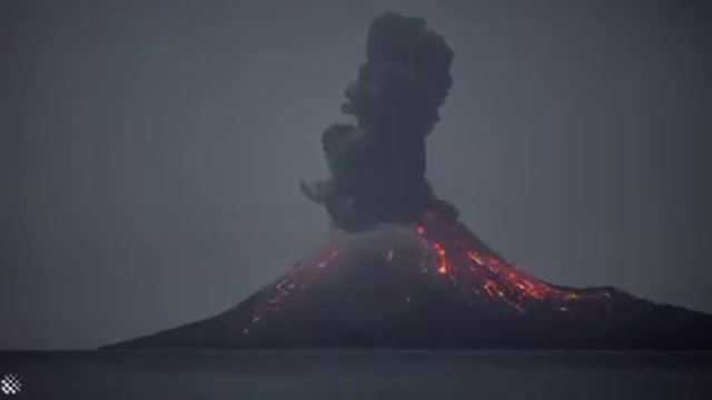 Volcano eruption in Indonesia