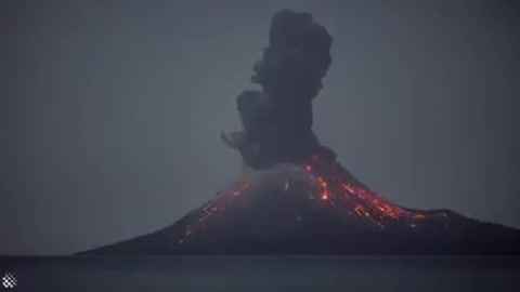 Volcano eruption in Indonesia