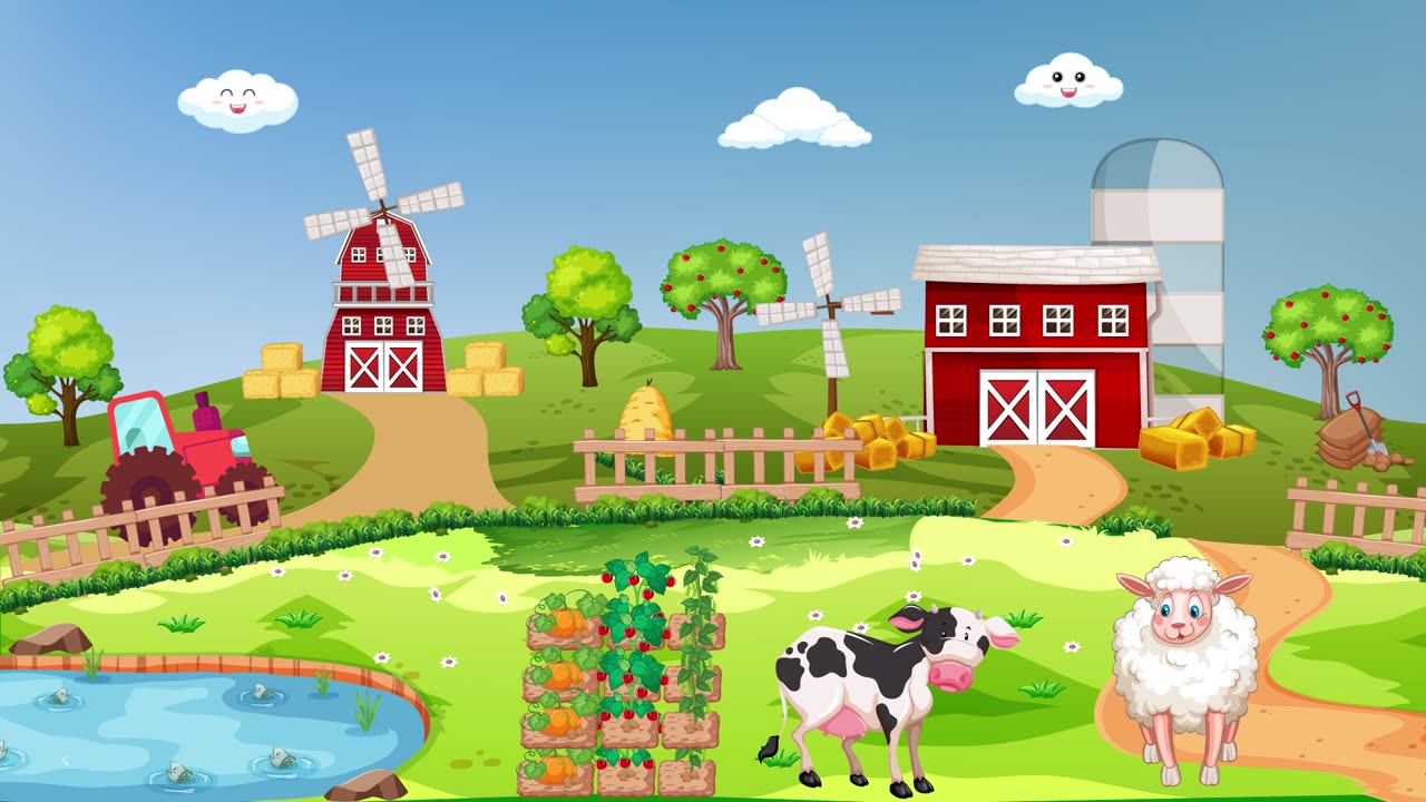 Kids Love IT - Story with animals - HAPPY FARM | Baby Frog TV