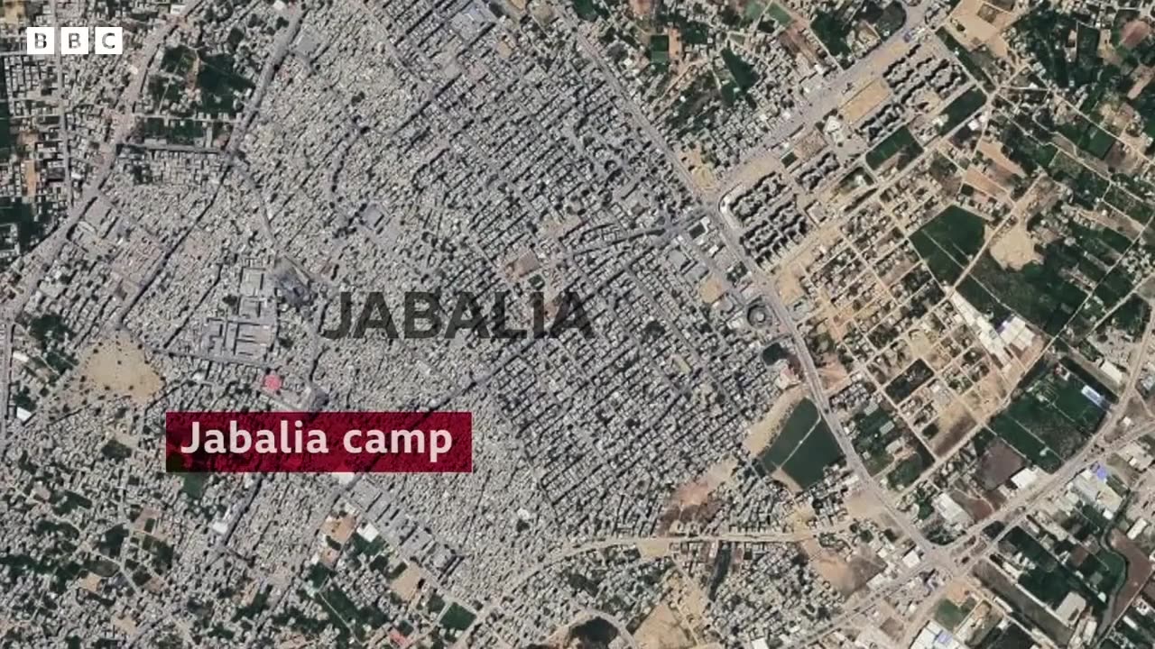 Father trapped in Gaza's Jabalia refugee camp records video diaries || BBC News