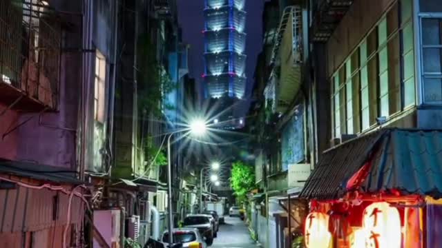 Taipei 101 tower night view