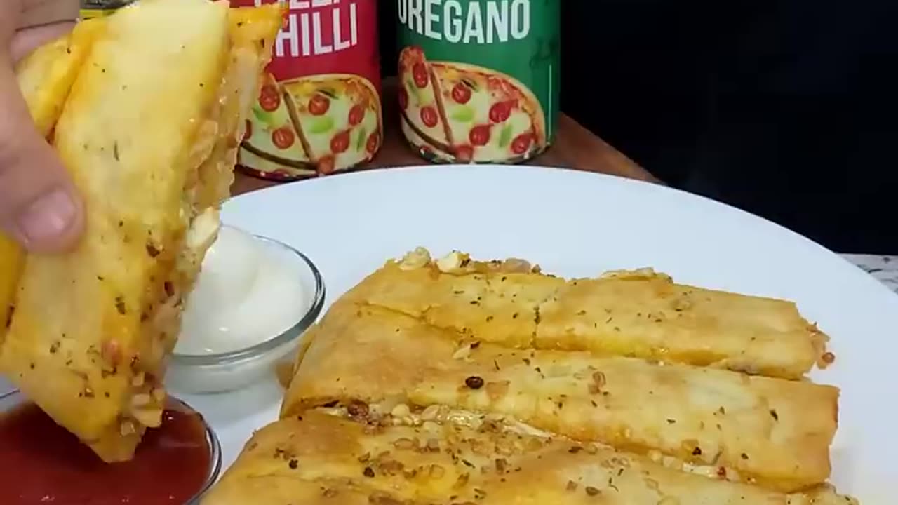 Cheesy Garlic Bread ASMR Cooking