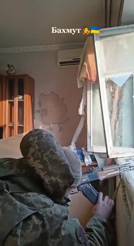 A fragment of the urban battle in Bakhmut
