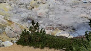 Boiling acid in Bumpass Hell