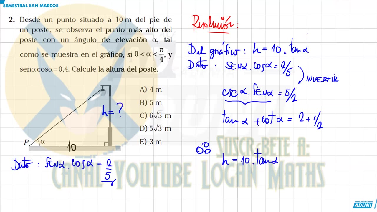 SEMESTRAL ADUNI 2023 | Semana 06 | Aritmética | Trigonometría | Química