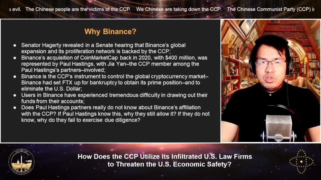 Binance is the instrument of the Chinese Communist Party to control the global cryptocurrency market