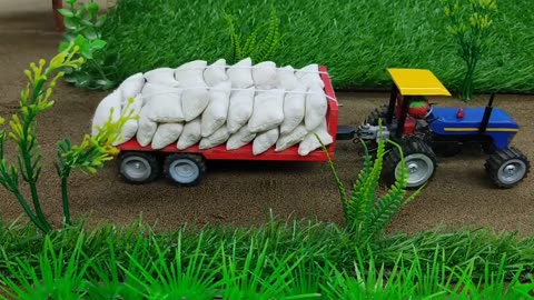 DIY tractor trolley wheat loading