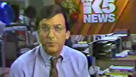 1984 Aaron Brown King 5 news break update Seattle 30 second commercial