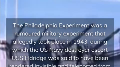 The Philadelphia Experiment