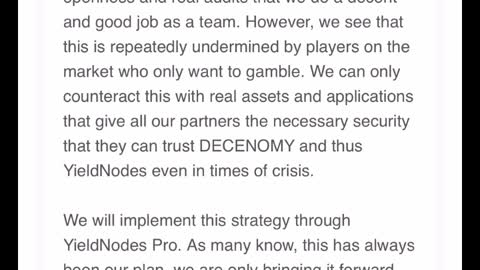 Yield Nodes Emergency announcement. Shocking breaking news!!!!!