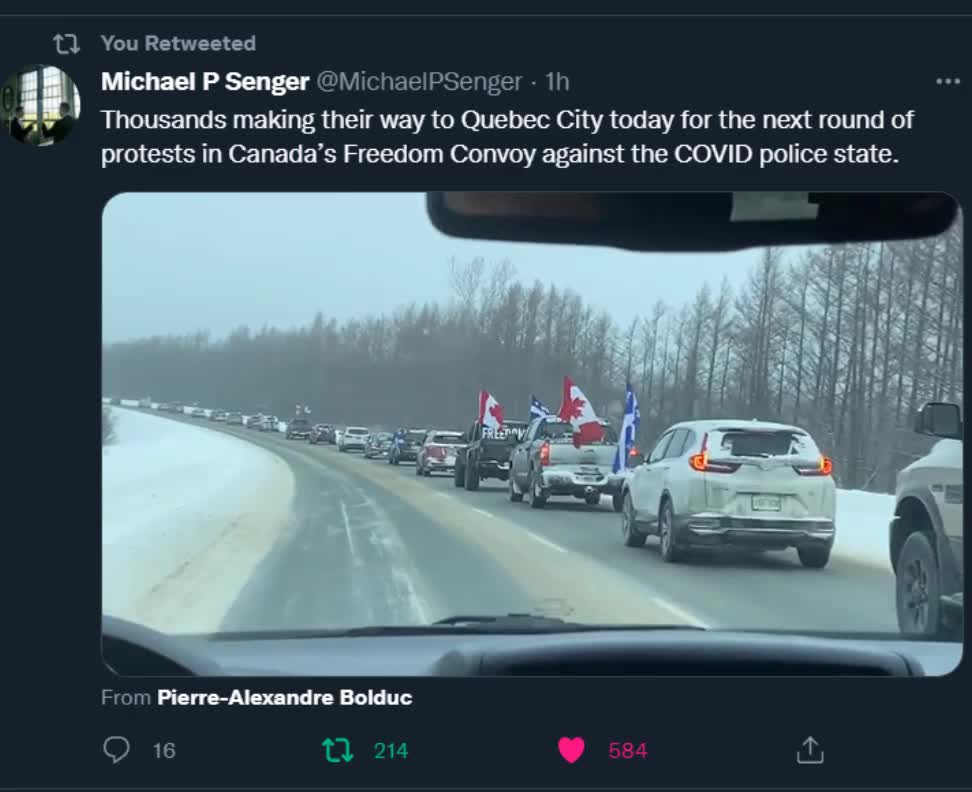 Liberty Conspiracy - Canadian Freedom Convoy Grows - On to Quebec! 2-5-22