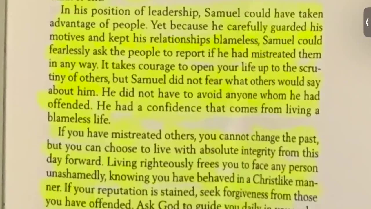 DAY 46- "THE TESTIMONY OF OTHERS" (1Kingdoms (1 Samuel) 12:3-4)- "The Qualities of Great Leadership"