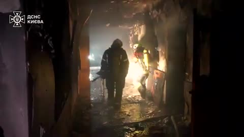 Firefighters rescued people during a fire in the capital's hospital