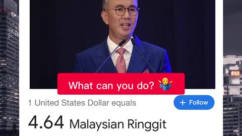 Ringgit keeps on losing value against the Dollar! What can you do?