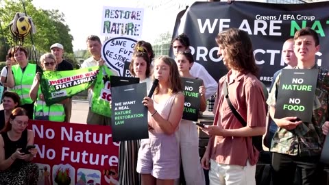 Greta Thunberg joins activists outside EU Parliament
