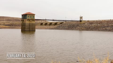 Lake Lahontan Reservoir - Water Level - February 14, 2023