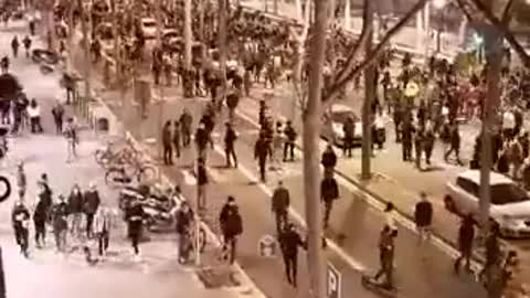 Catalonians take to the streets of Barcelona in defiance of the lockdown