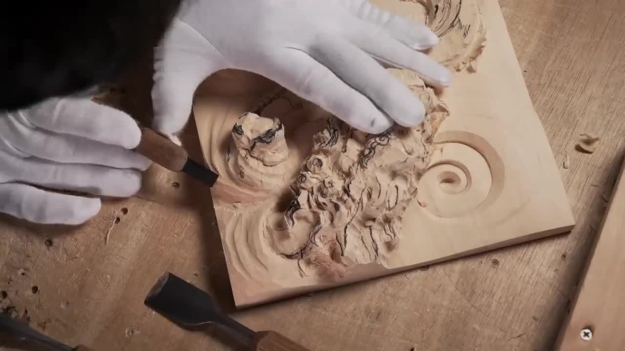 Wood Carving Dragon| To use technic of Japanese traditional wood carving| Woodworking