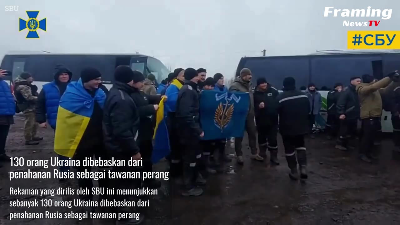 130 orang Ukraina dibebaskan dari Penahanan Rusia sebagai Tawanan Perang