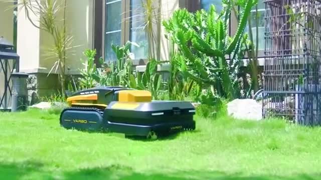 A yard robot that mows